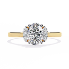 Elegant Oval-Cut Crystal Ring