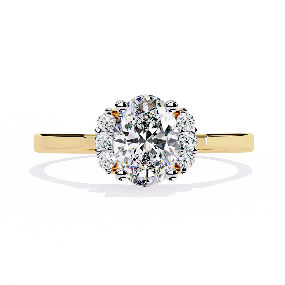 Elegant Oval-Cut Crystal Ring