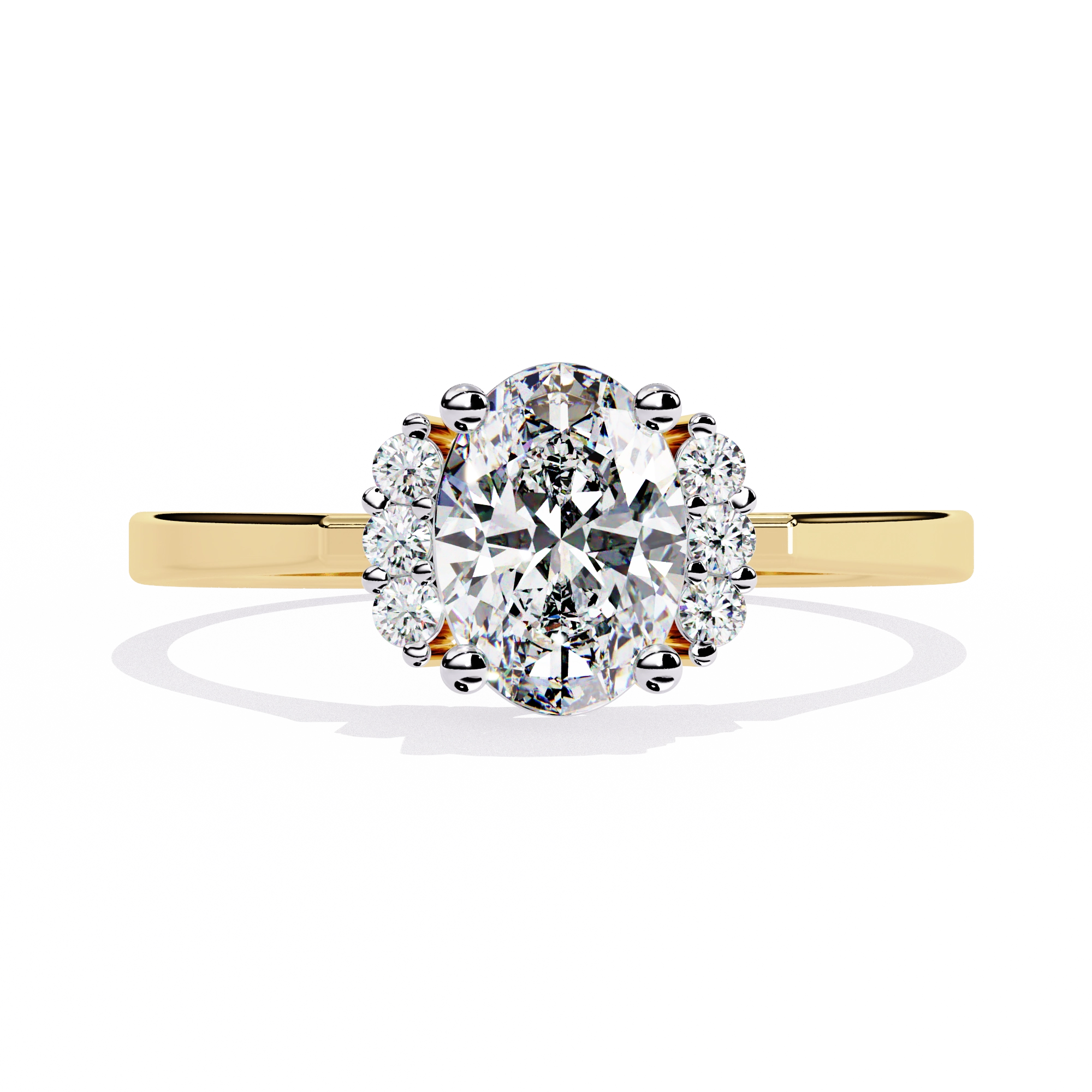 Elegant Oval-Cut Crystal Ring