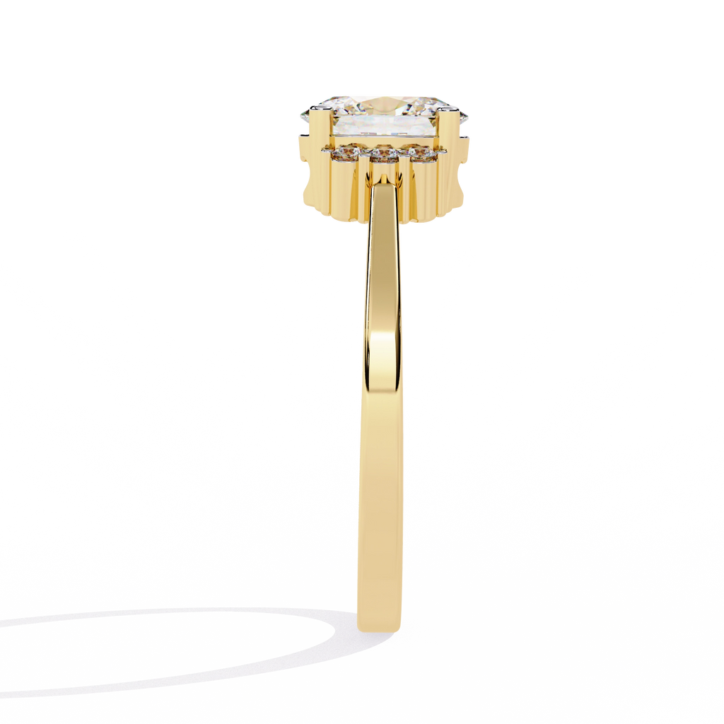 Elegant Oval-Cut Crystal Ring