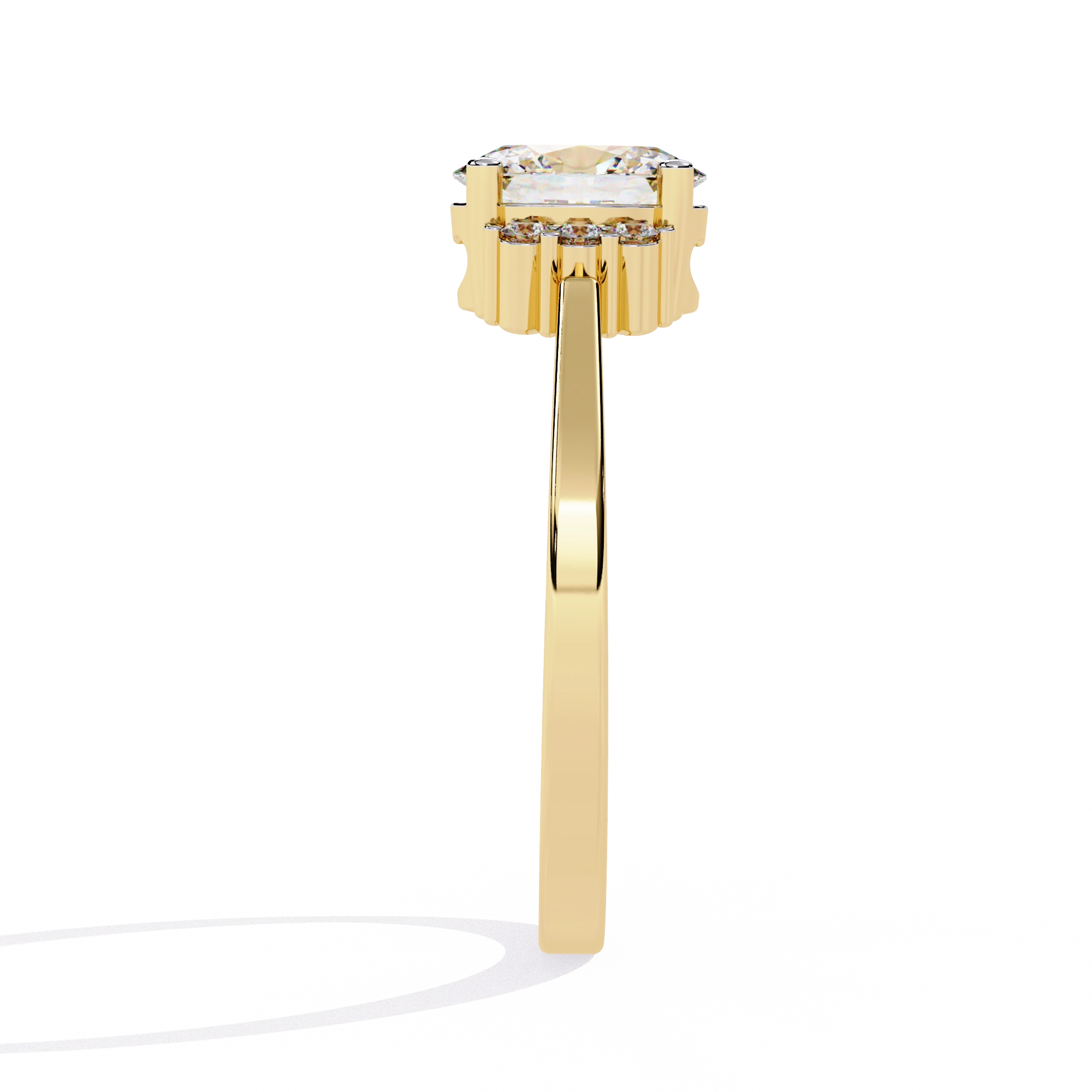 Elegant Oval-Cut Crystal Ring