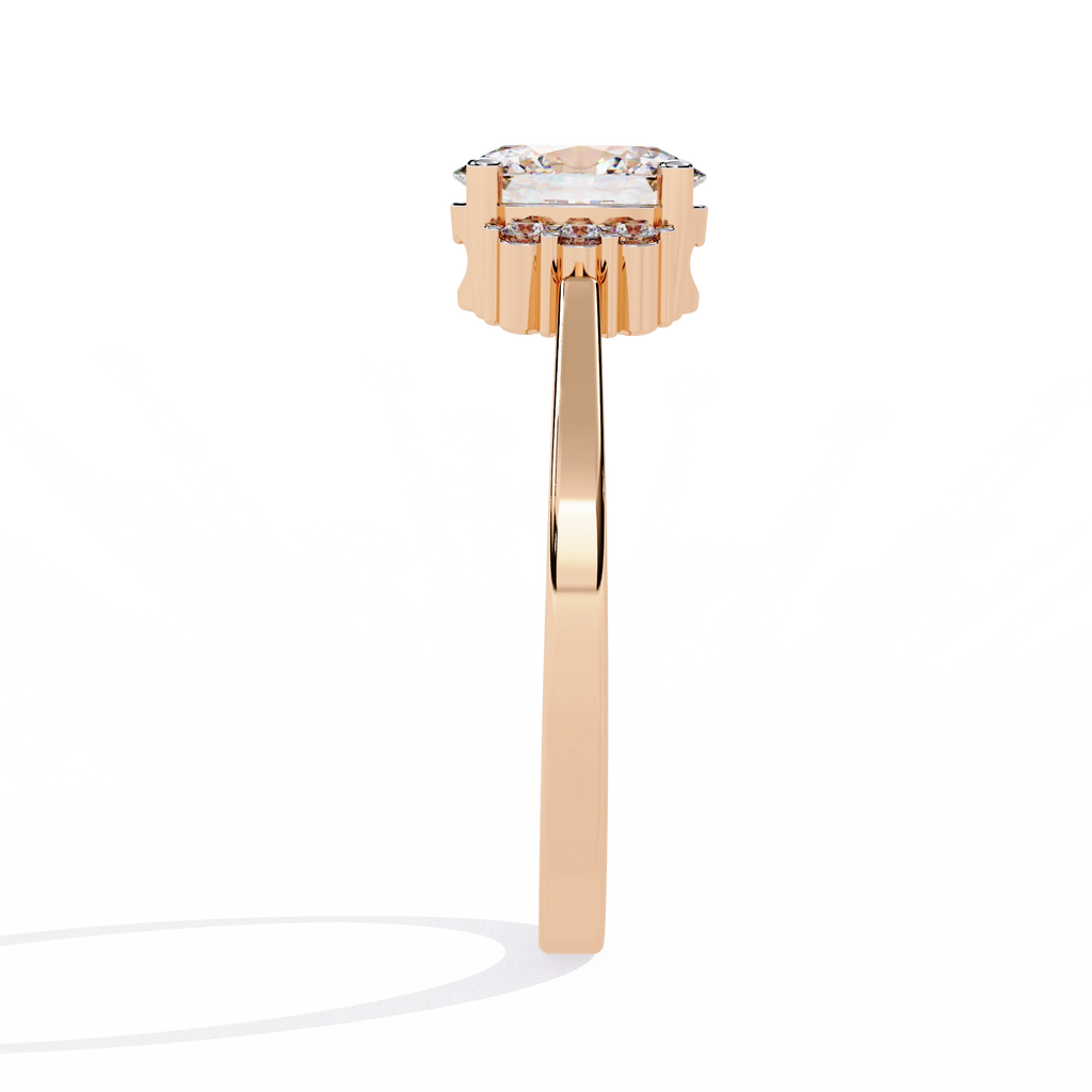 Elegant Oval-Cut Crystal Ring