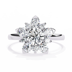 Elegant Diamond Floral Ring
