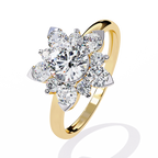 Elegant Diamond Floral Ring