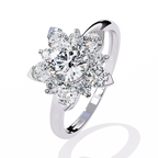 Elegant Diamond Floral Ring