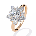 Elegant Diamond Floral Ring