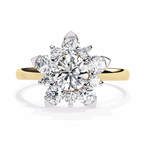 Elegant Diamond Floral Ring