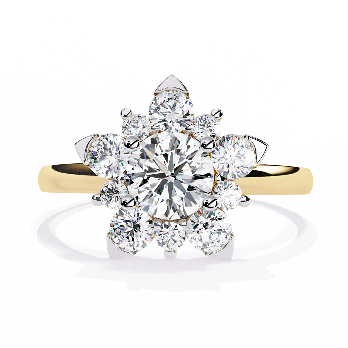Elegant Diamond Floral Ring