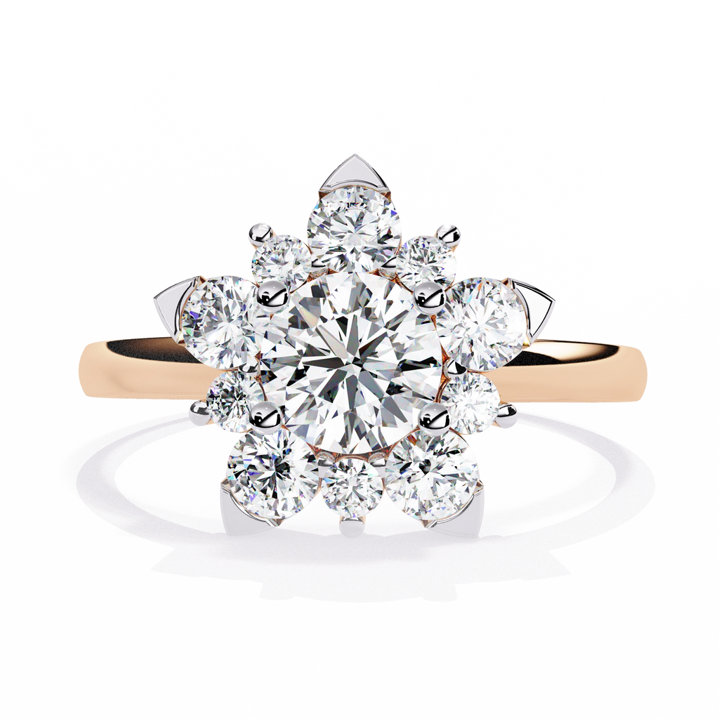 Elegant Diamond Floral Ring