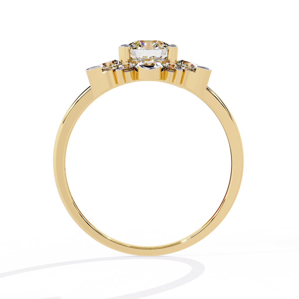 Elegant Diamond Floral Ring