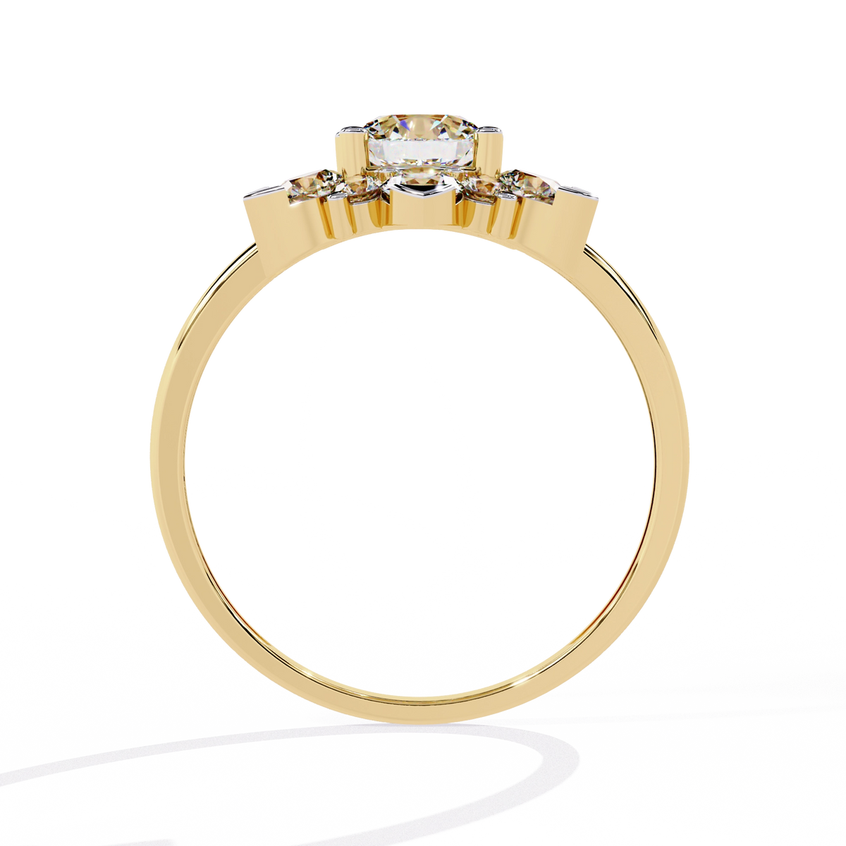 Elegant Diamond Floral Ring