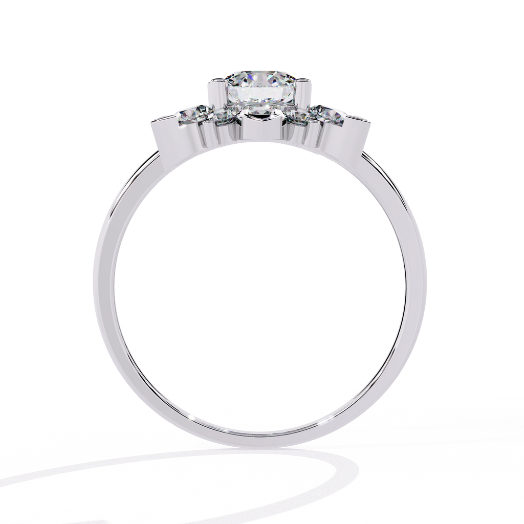 Elegant Diamond Floral Ring
