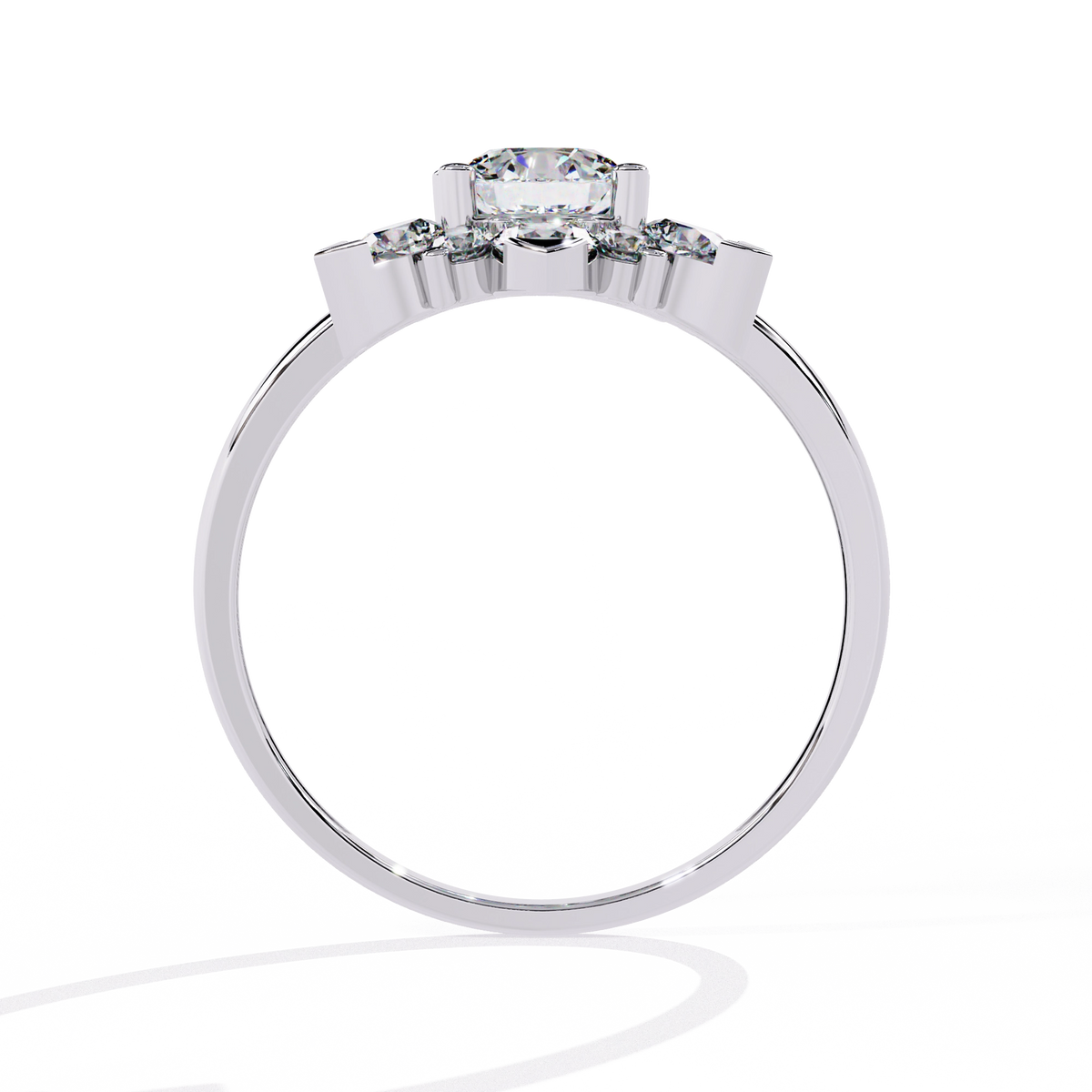 Elegant Diamond Floral Ring