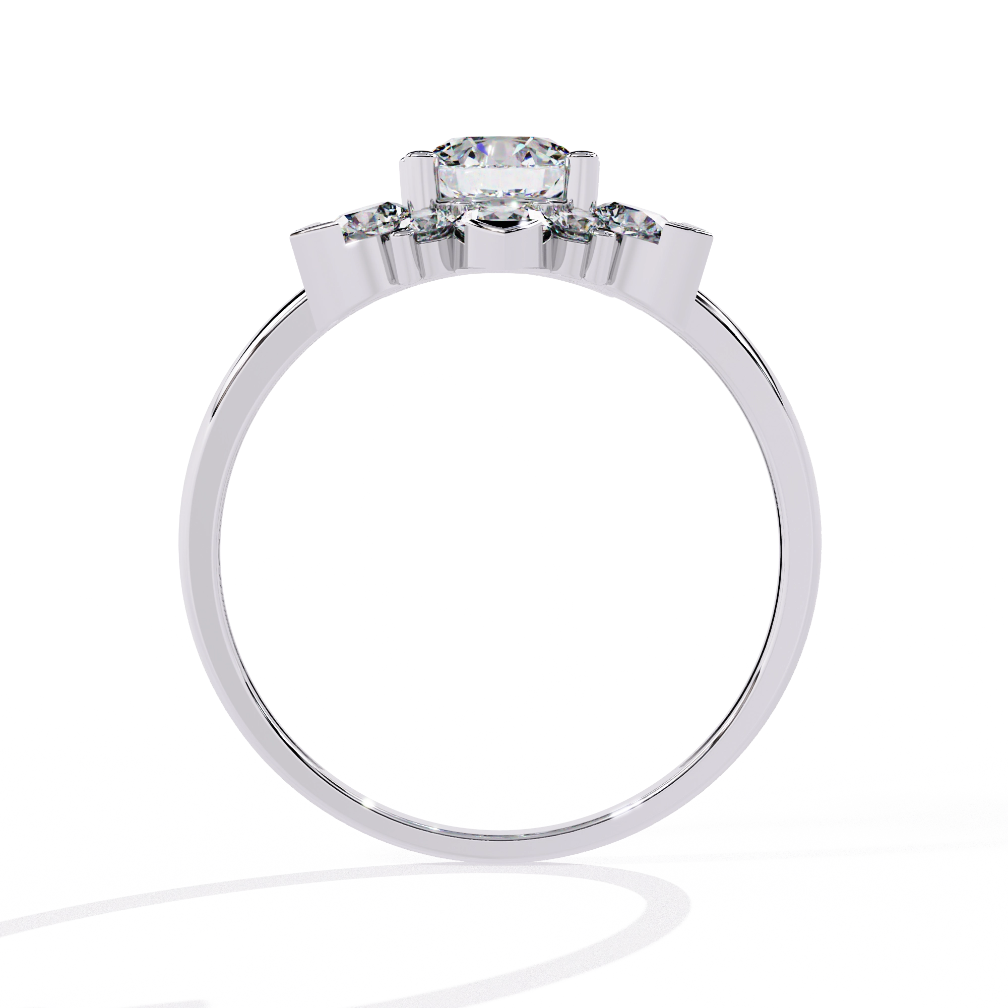 Elegant Diamond Floral Ring
