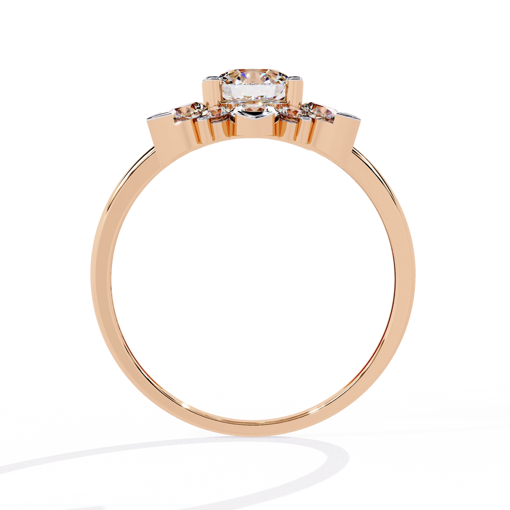 Elegant Diamond Floral Ring