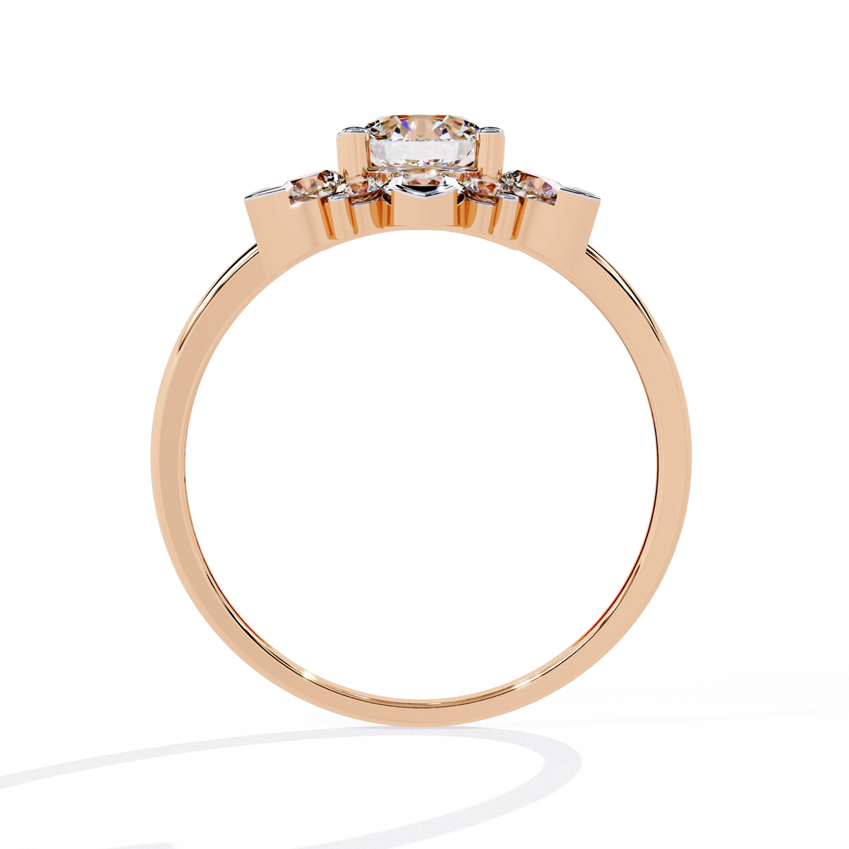 Elegant Diamond Floral Ring