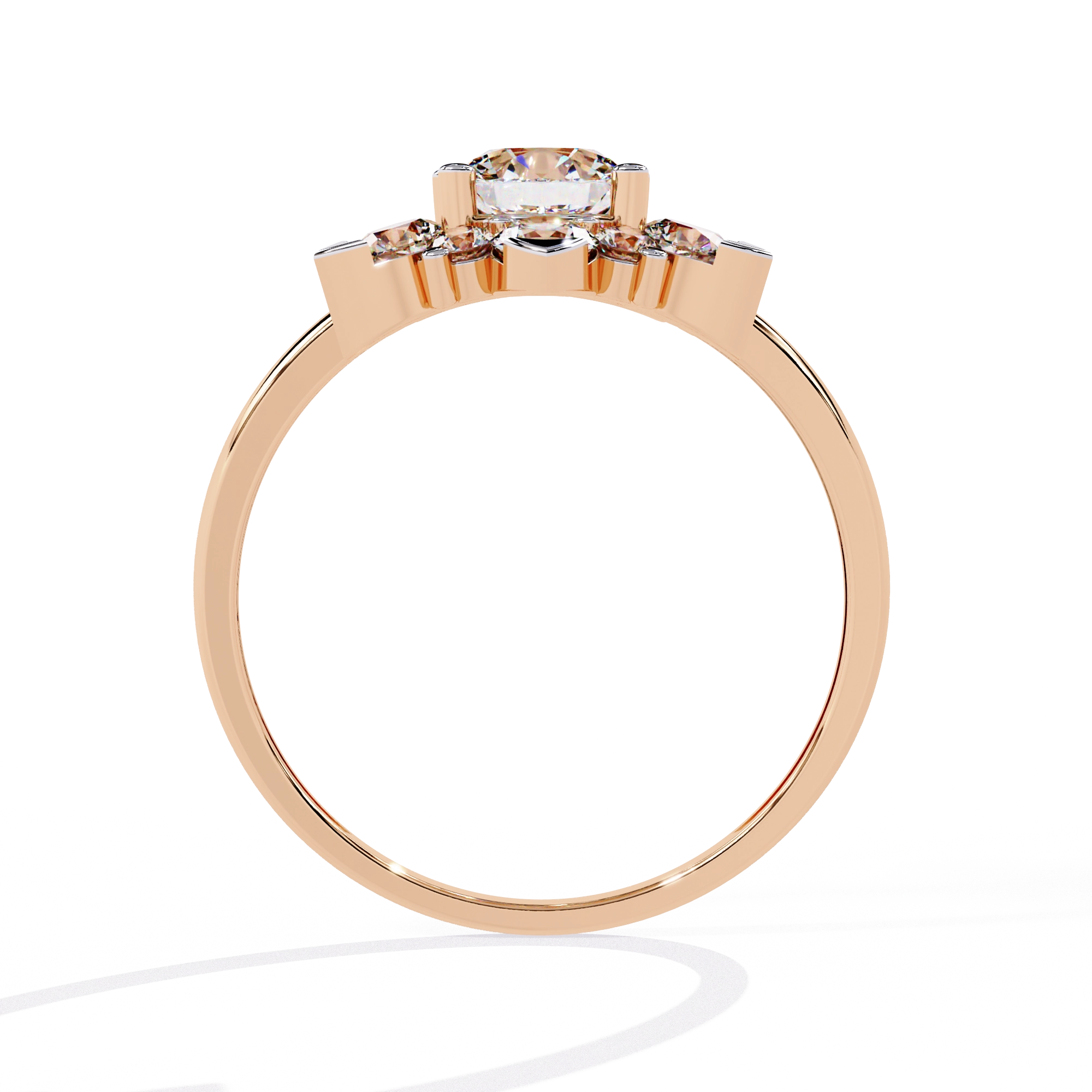 Elegant Diamond Floral Ring