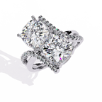 Luxury Twin Cushion Cut Diamond Ring
