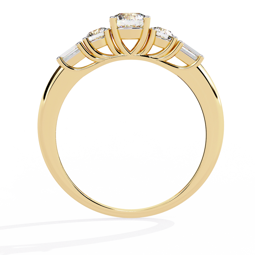 Elegant Five-Stone Diamond Ring