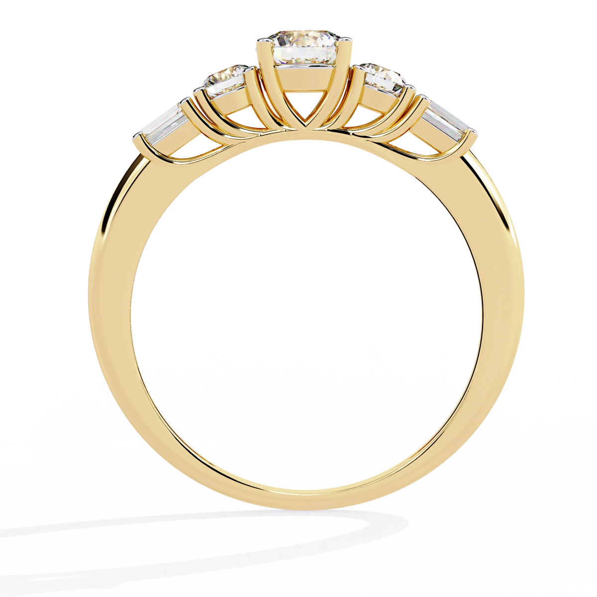 Elegant Five-Stone Diamond Ring