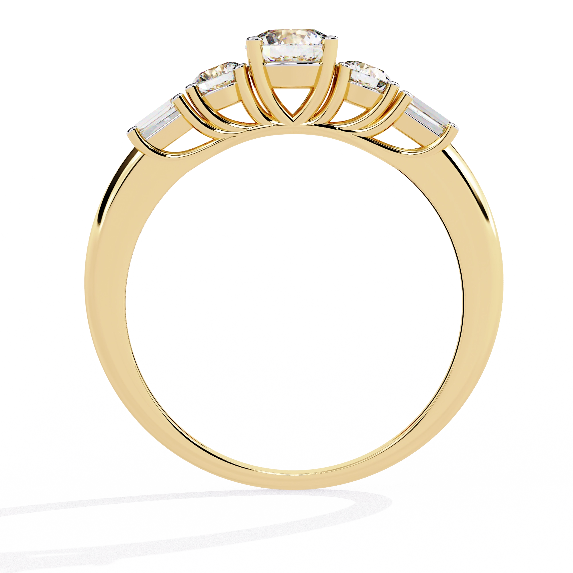 Elegant Five-Stone Diamond Ring