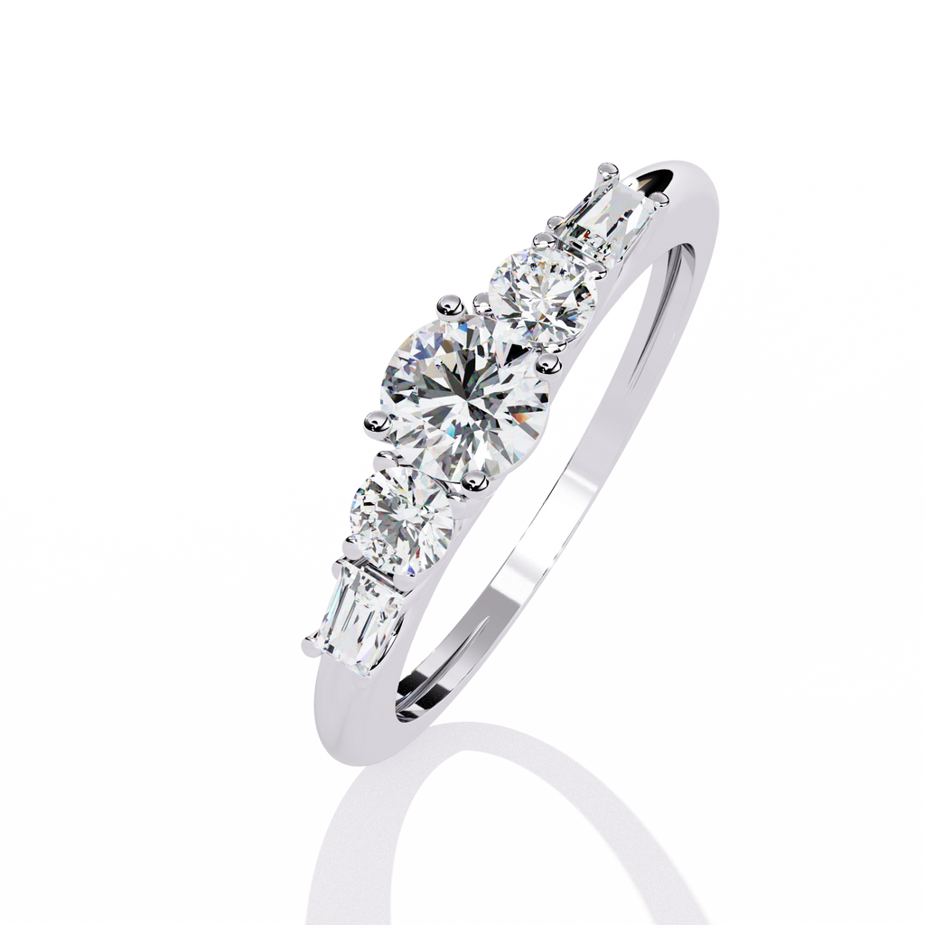 Elegant Five-Stone Diamond Ring