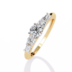 Elegant Five-Stone Diamond Ring