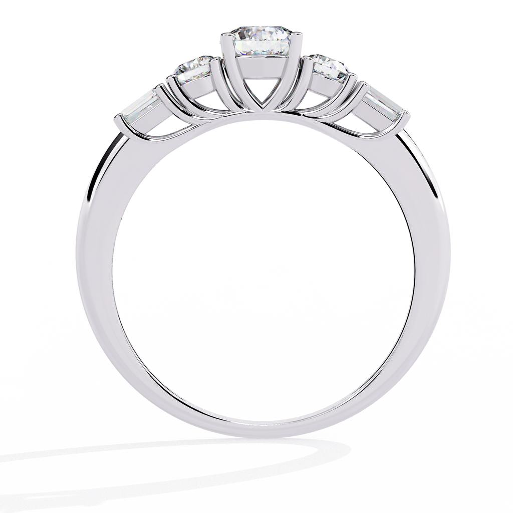 Elegant Five-Stone Diamond Ring
