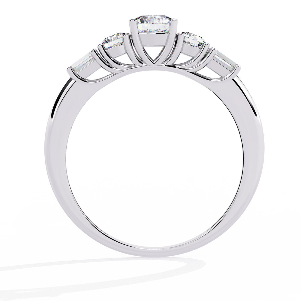 Elegant Five-Stone Diamond Ring