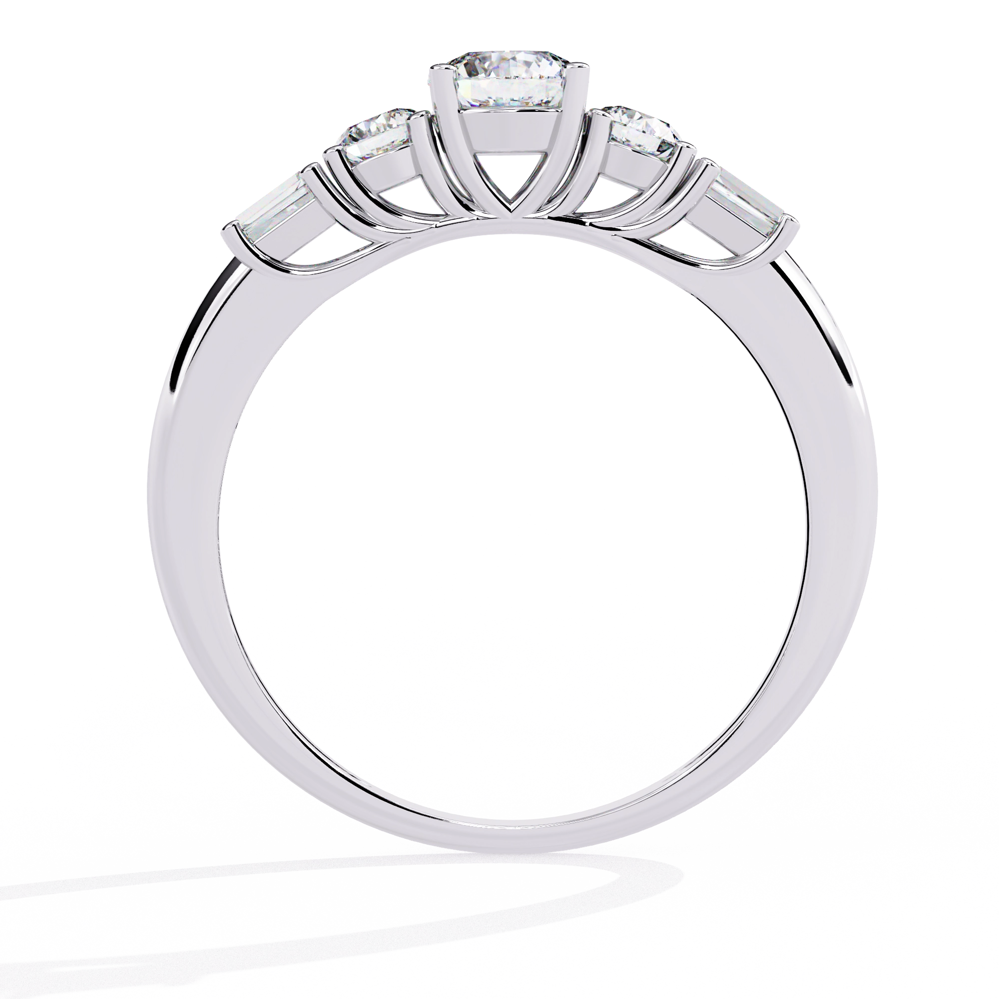 Elegant Five-Stone Diamond Ring