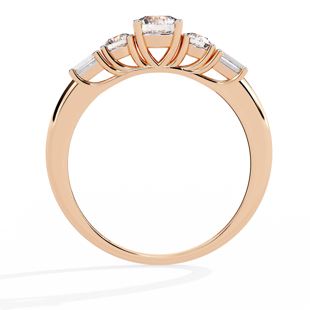 Elegant Five-Stone Diamond Ring