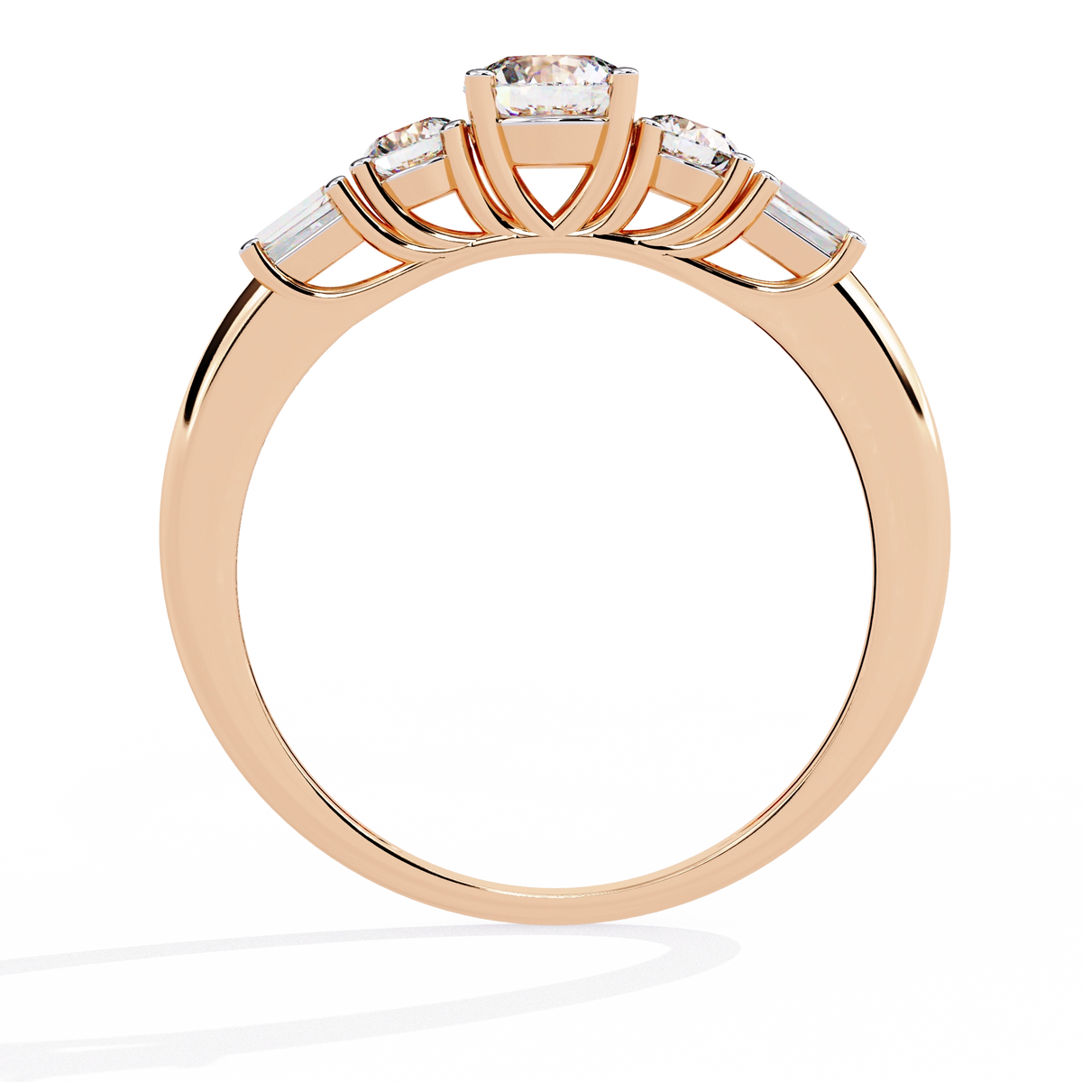 Elegant Five-Stone Diamond Ring