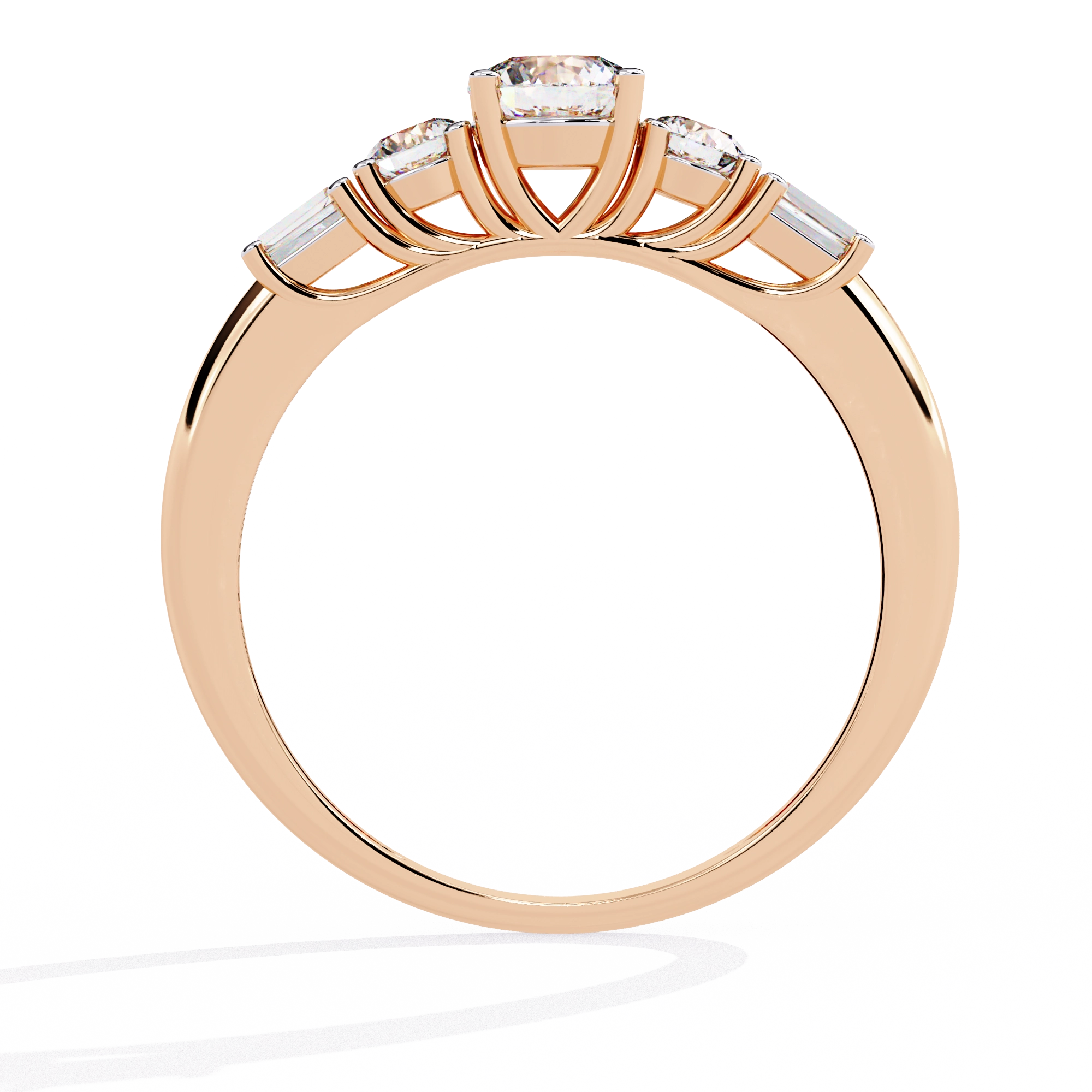 Elegant Five-Stone Diamond Ring