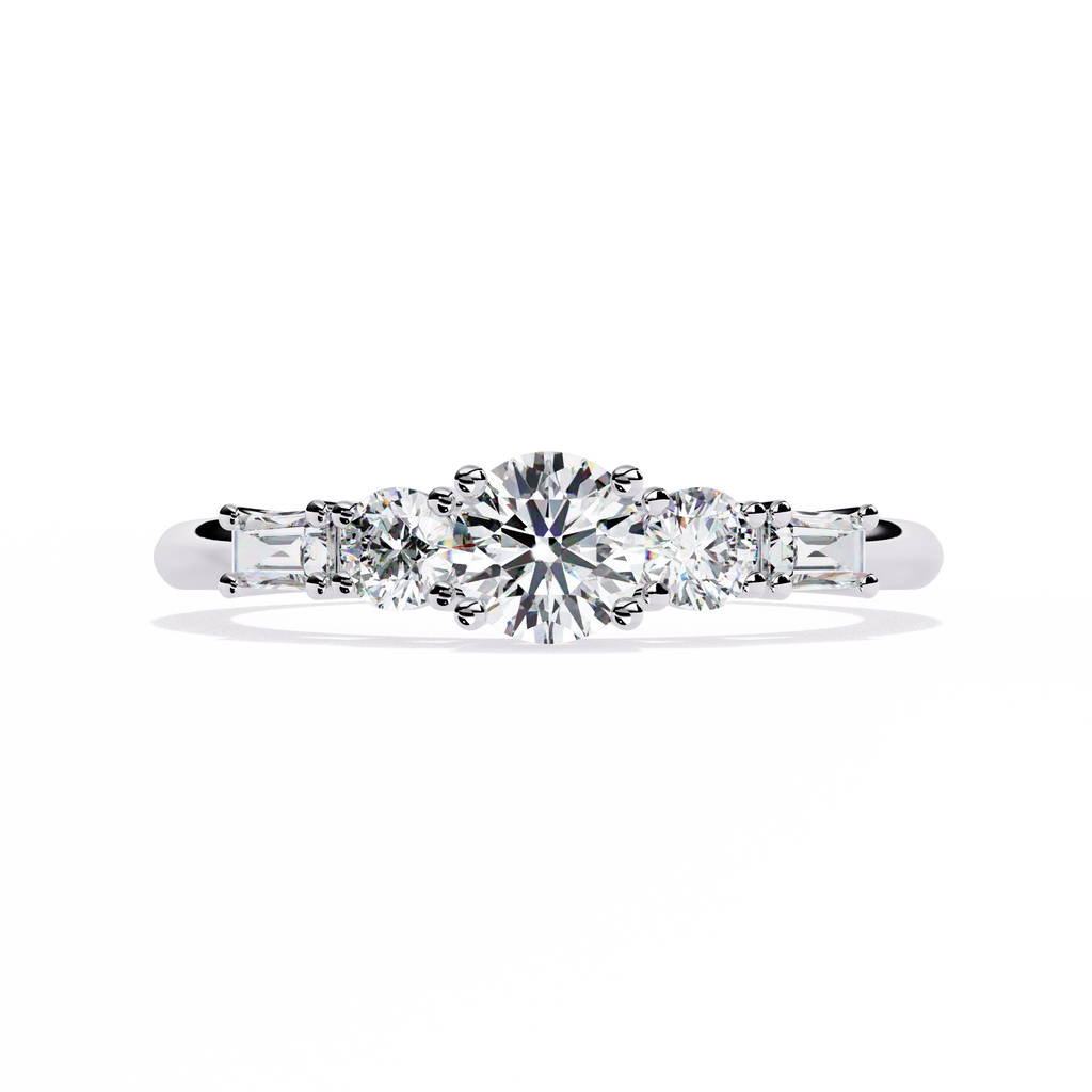 Elegant Five-Stone Diamond Ring