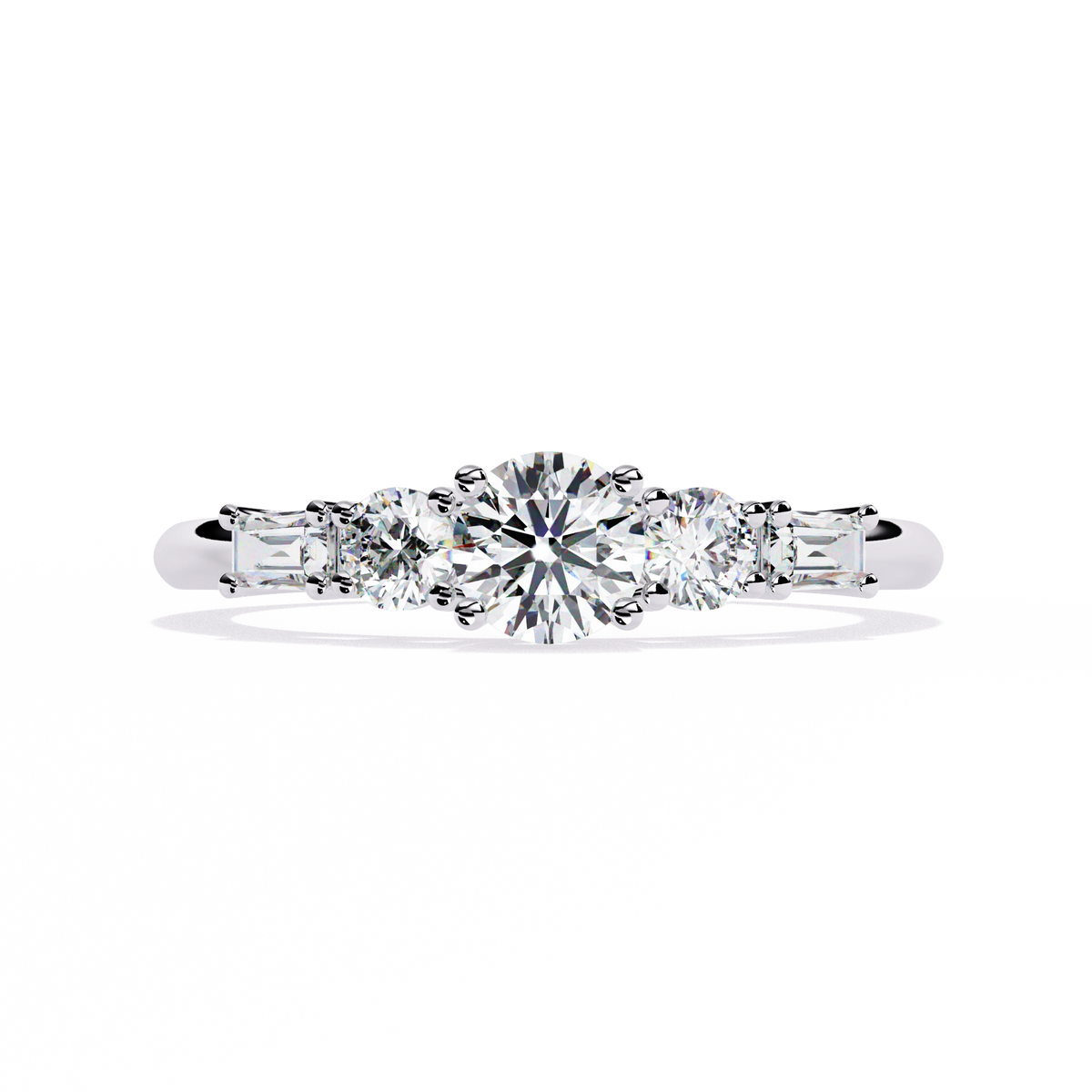 Elegant Five-Stone Diamond Ring