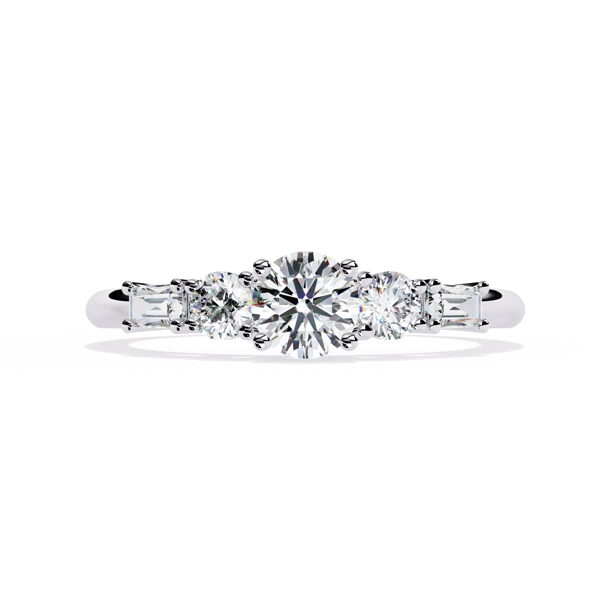 Elegant Five-Stone Diamond Ring