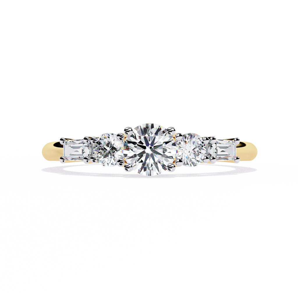 Elegant Five-Stone Diamond Ring