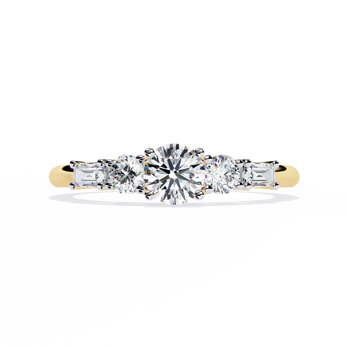 Elegant Five-Stone Diamond Ring