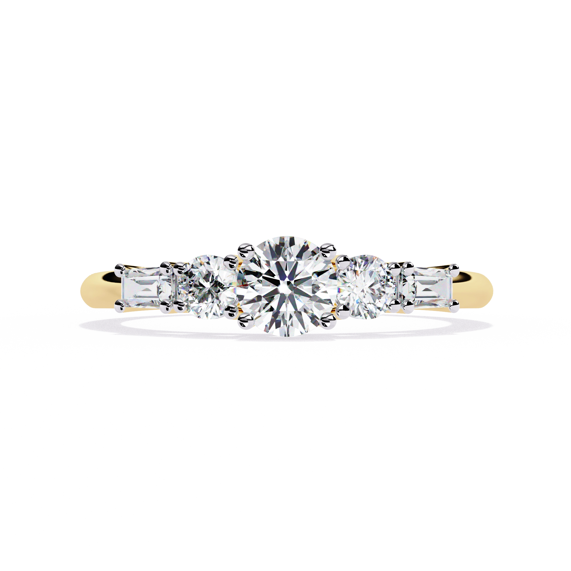 Elegant Five-Stone Diamond Ring