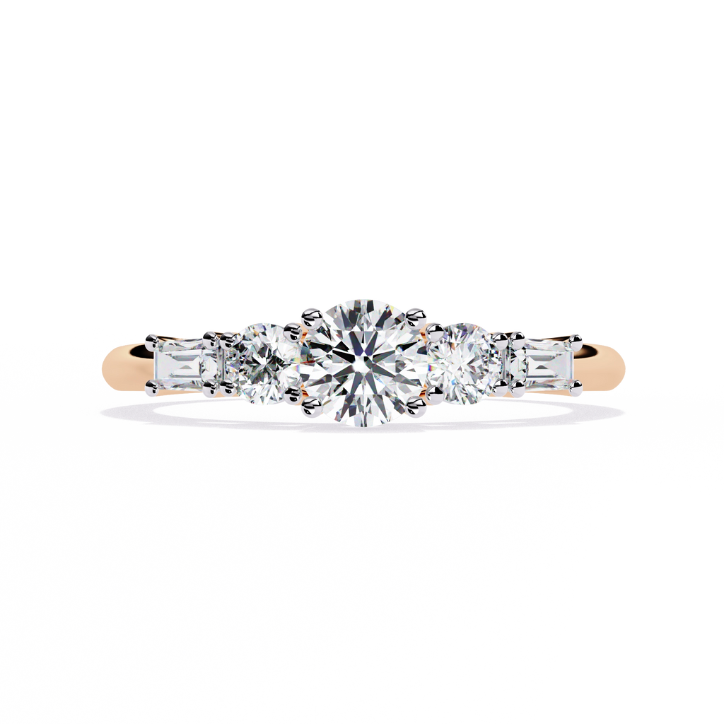 Elegant Five-Stone Diamond Ring