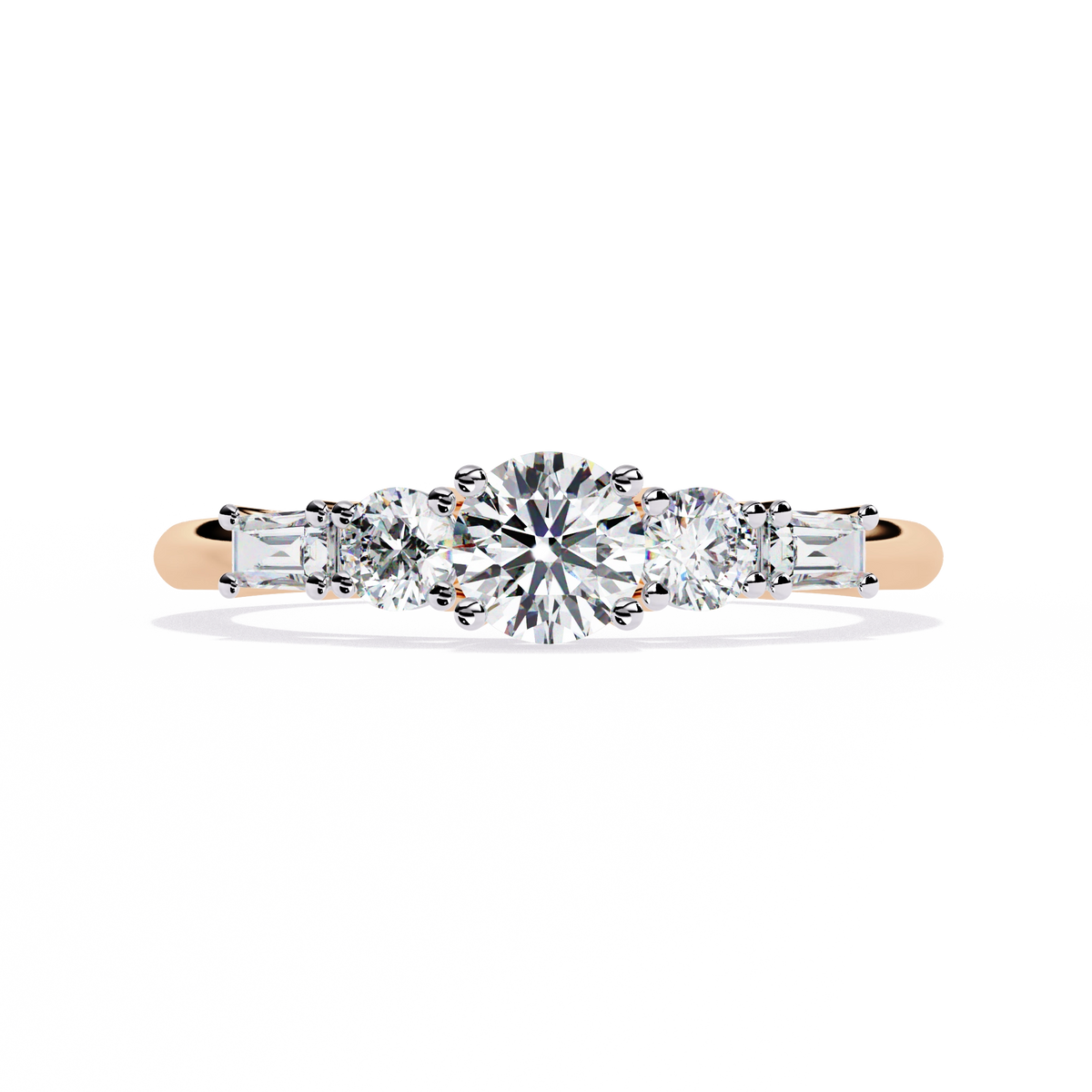 Elegant Five-Stone Diamond Ring