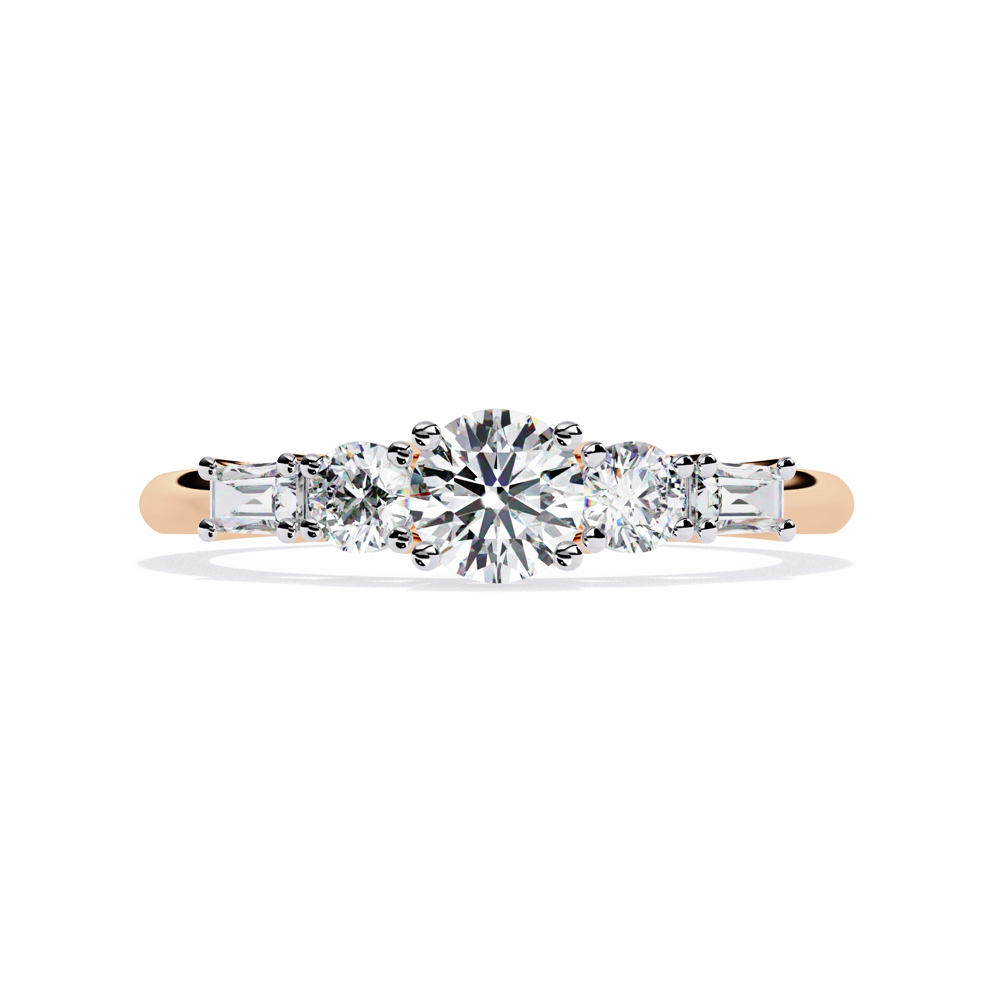 Elegant Five-Stone Diamond Ring