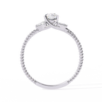 Vintage Twisted Diamond Solitaire Ring