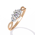 Vintage Twisted Diamond Solitaire Ring