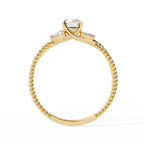Vintage Twisted Diamond Solitaire Ring