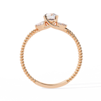 Vintage Twisted Diamond Solitaire Ring