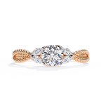 Vintage Twisted Diamond Solitaire Ring