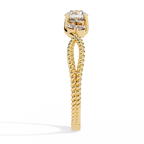 Vintage Twisted Diamond Solitaire Ring