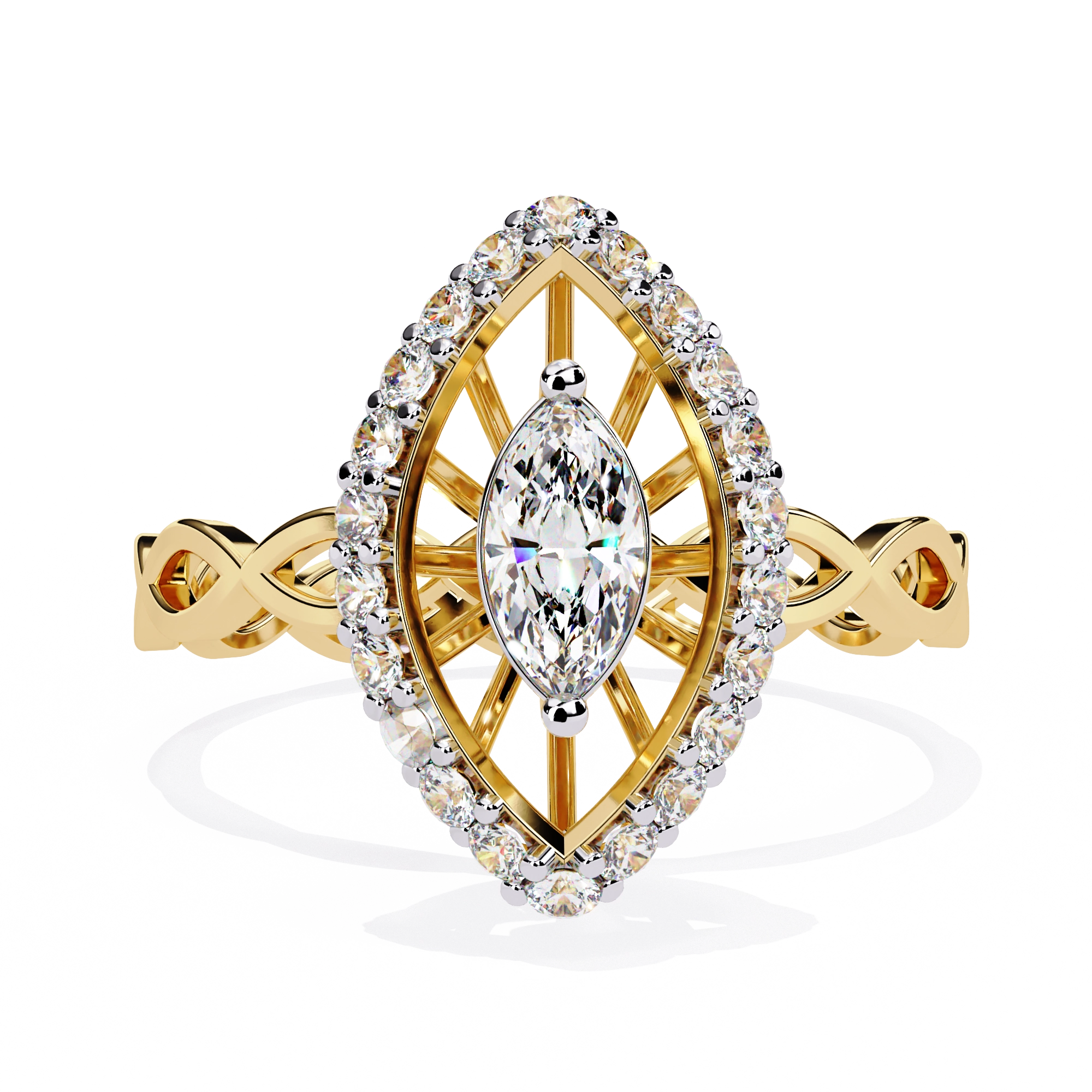 Marquise Halo Ring