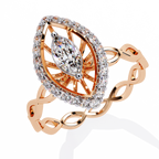 Marquise Halo Ring